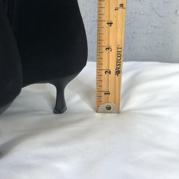 Stuart Weitzman Boots Womens Size 5 Black Gore-Tex Ankle Kitten Heel Pointed Toe - Picture 10 of 16